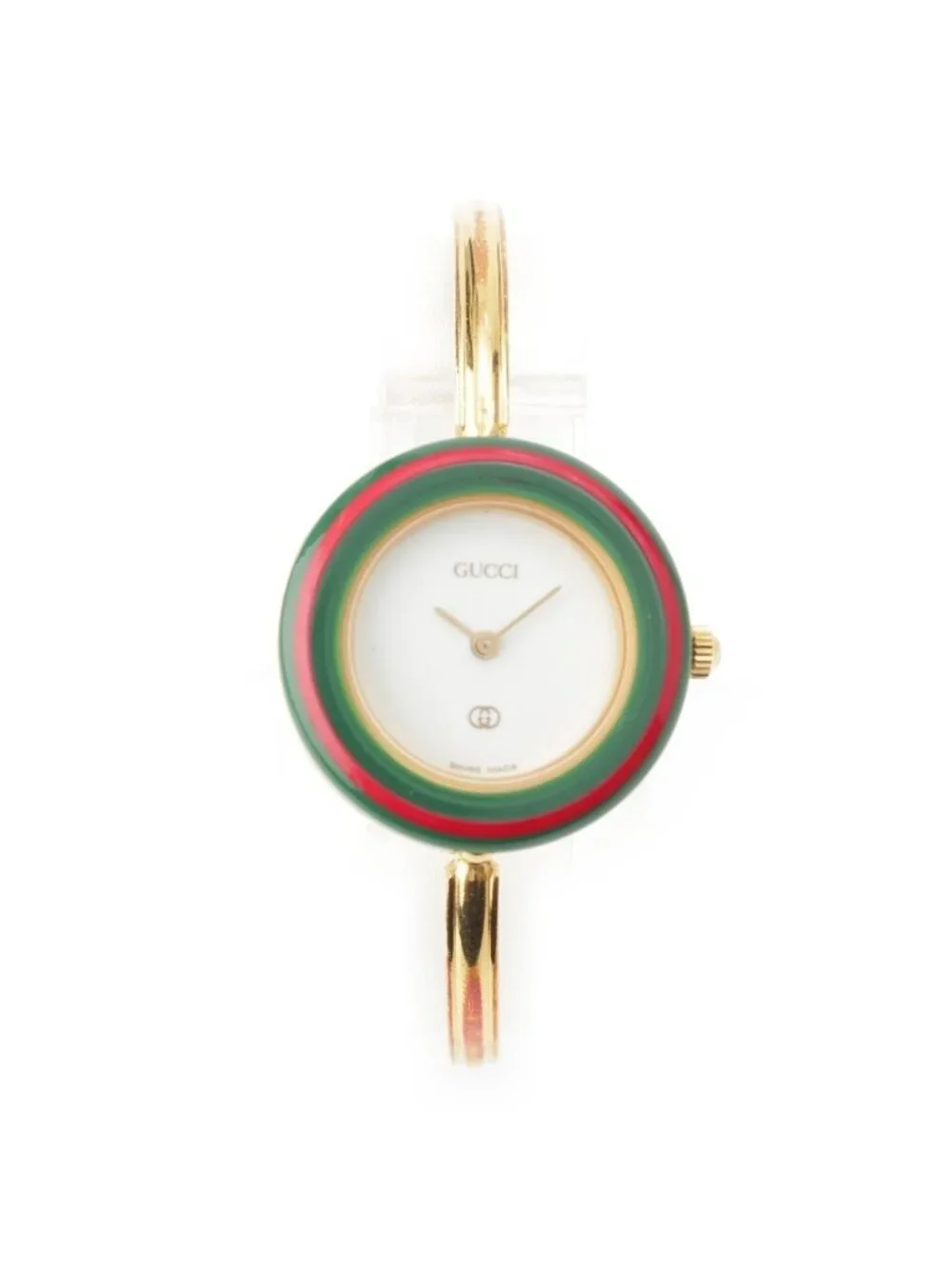 Gucci Change Bezel 11 Pieces Watch Quartz White Dial Gold